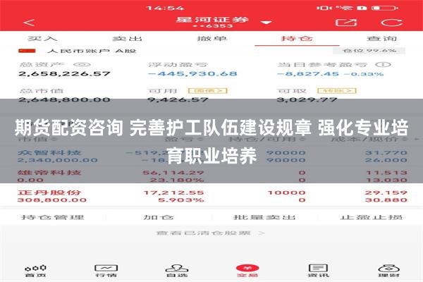 期货配资咨询 完善护工队伍建设规章 强化专业培育职业培养
