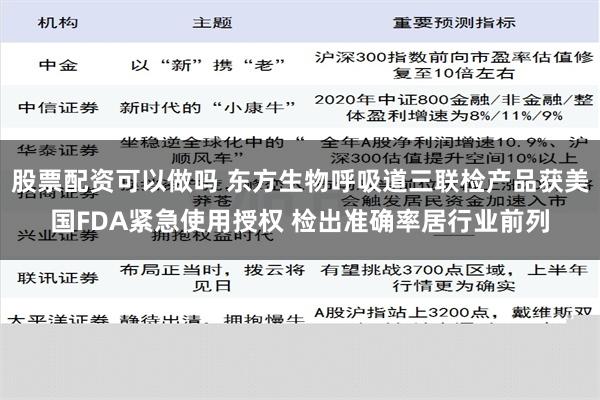 股票配资可以做吗 东方生物呼吸道三联检产品获美国FDA紧急使用授权 检出准确率居行业前列