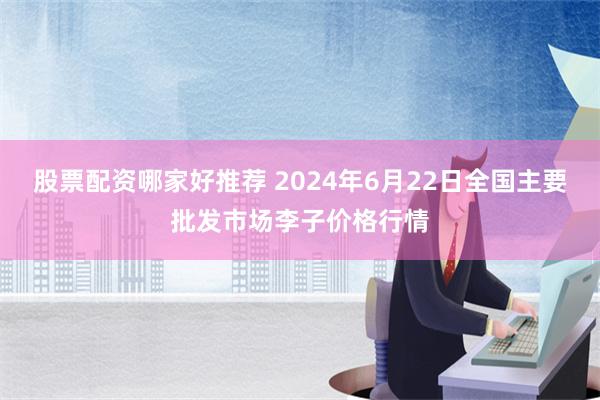 股票配资哪家好推荐 2024年6月22日全国主要批发市场李子价格行情