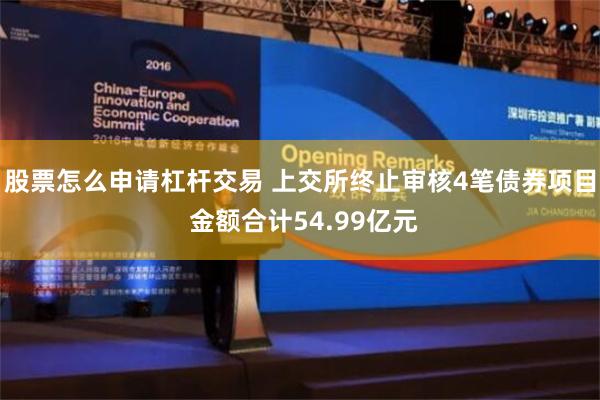 股票怎么申请杠杆交易 上交所终止审核4笔债券项目 金额合计54.99亿元