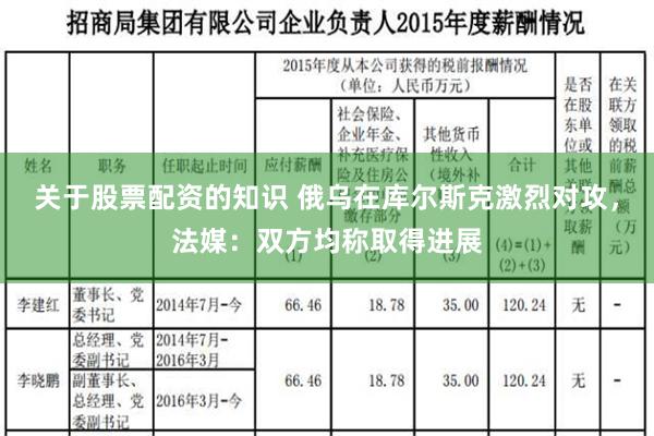 关于股票配资的知识 俄乌在库尔斯克激烈对攻，法媒：双方均称取得进展