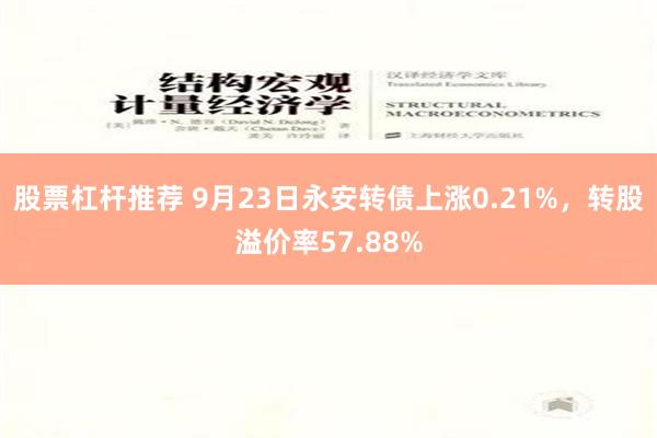 股票杠杆推荐 9月23日永安转债上涨0.21%，转股溢价率57.88%