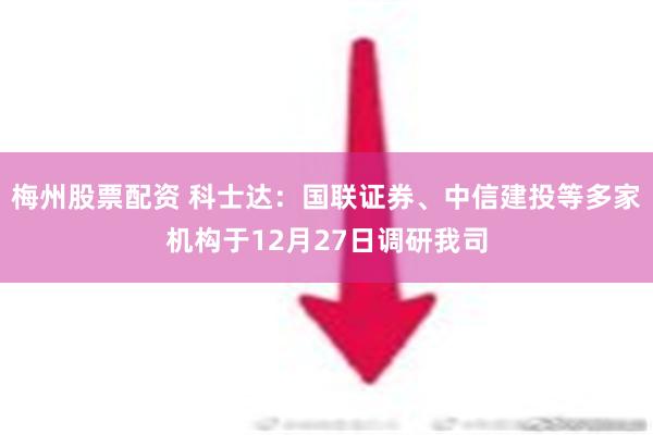 梅州股票配资 科士达：国联证券、中信建投等多家机构于12月27日调研我司