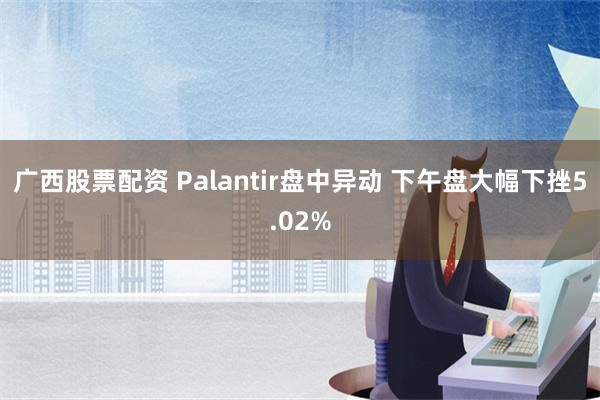 广西股票配资 Palantir盘中异动 下午盘大幅下挫5.02%